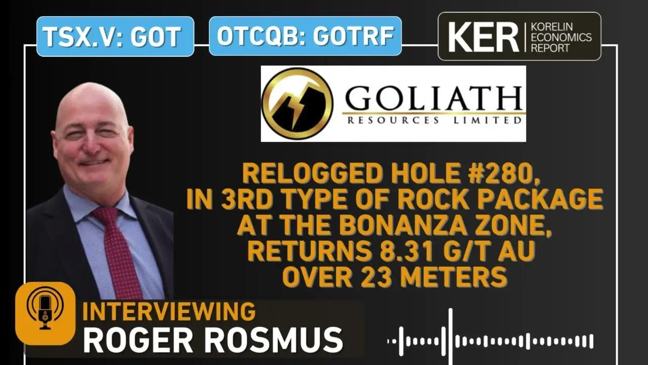 Goliath Resources – Neu vermessenes Bohrloch 280 in drittem Gesteinspaket in der Bonanza-Zone liefert 8,31 g/t Au auf 23 Metern – Fahrplan für zukünftige Ergebnisse