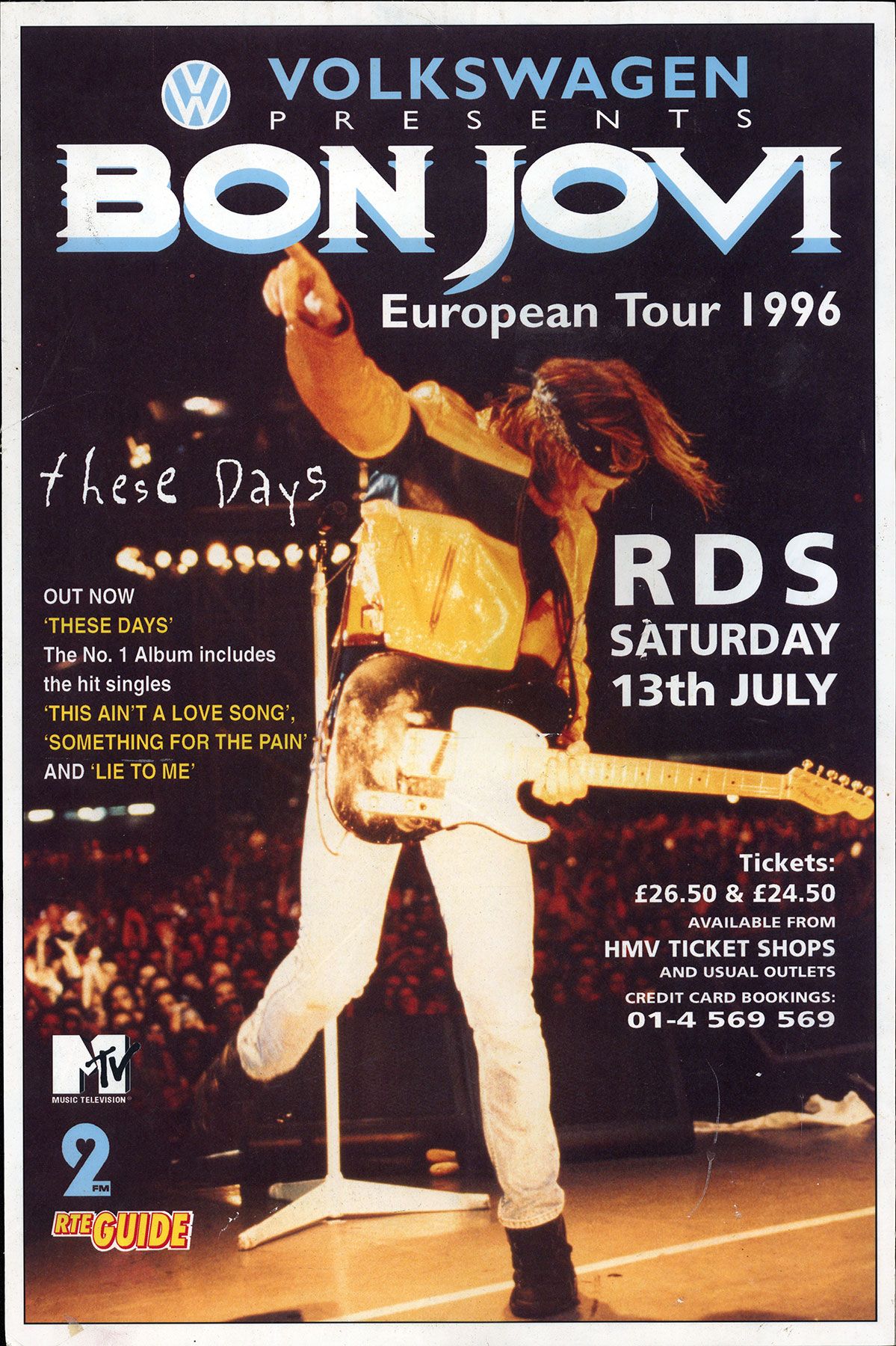These Days Tour Poster, Dublin, Ireland | Backstage with Bon Jovi