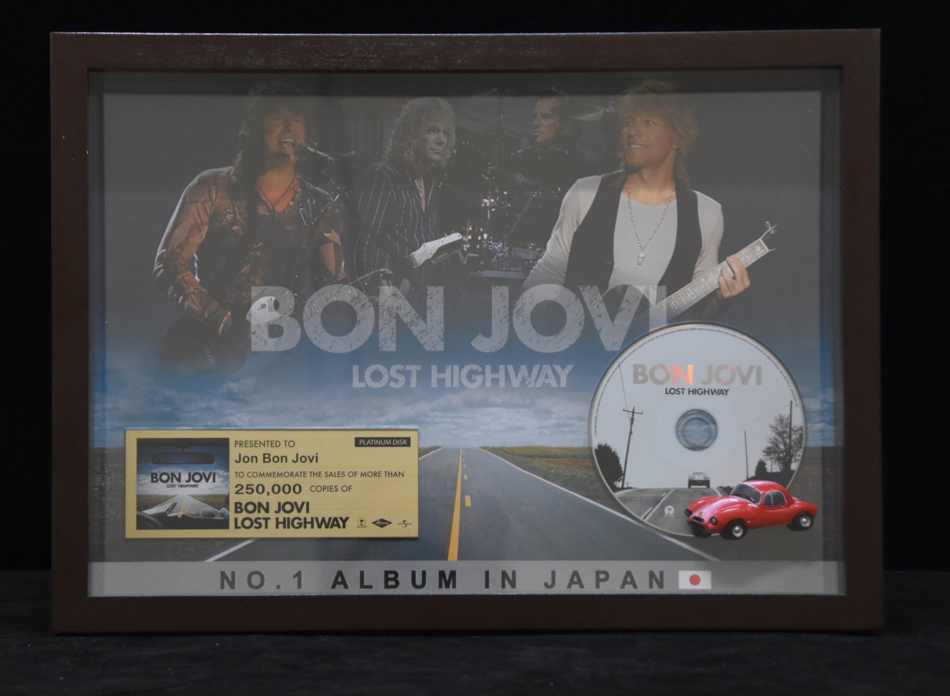 BON JOVI LOST HIGHWAY ジャパンツアー ポスター Lost Highway Platinum Award | Backstage with Bon Jovi