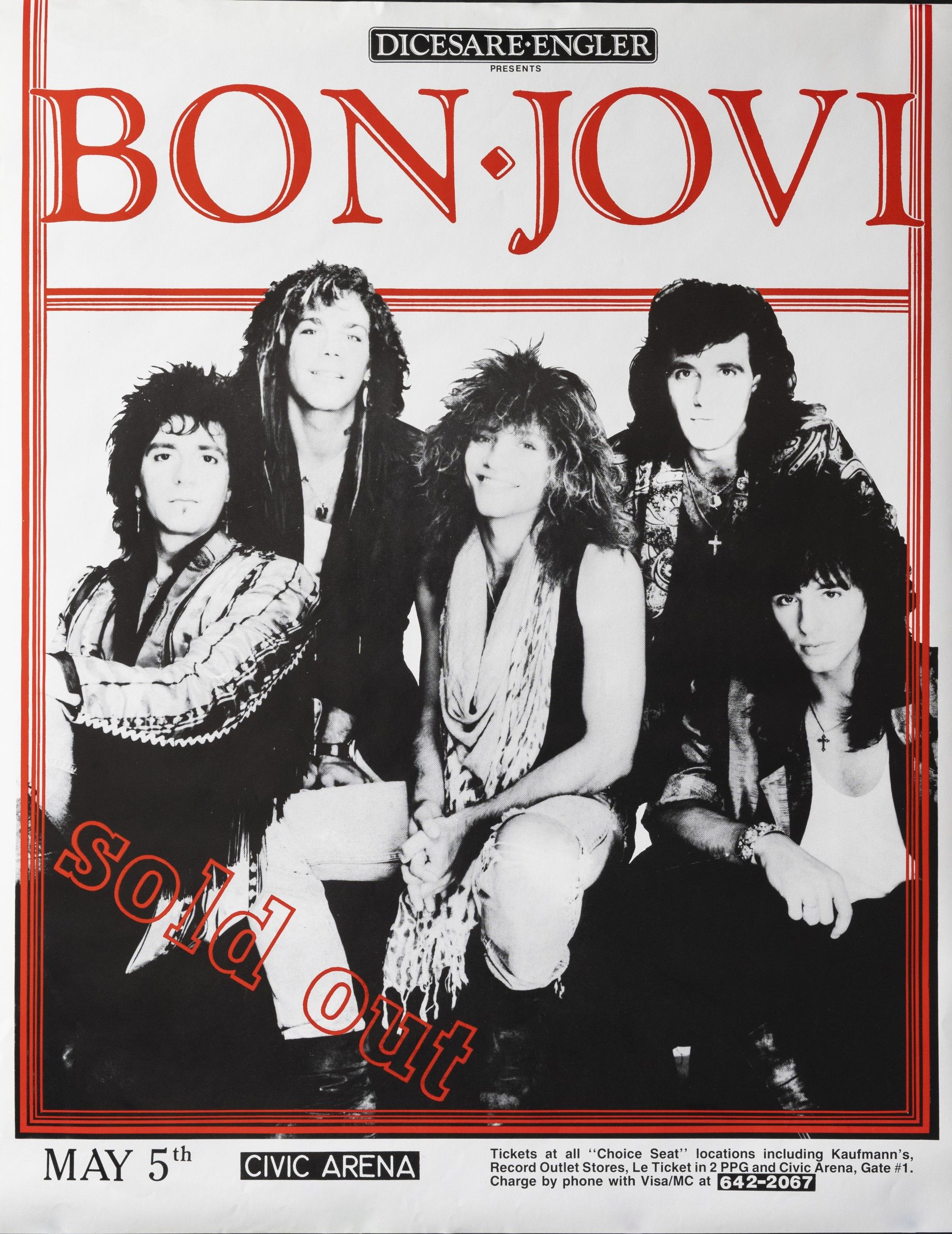 Slippery When Wet Tour Poster - Civic Arena | Backstage with Bon Jovi