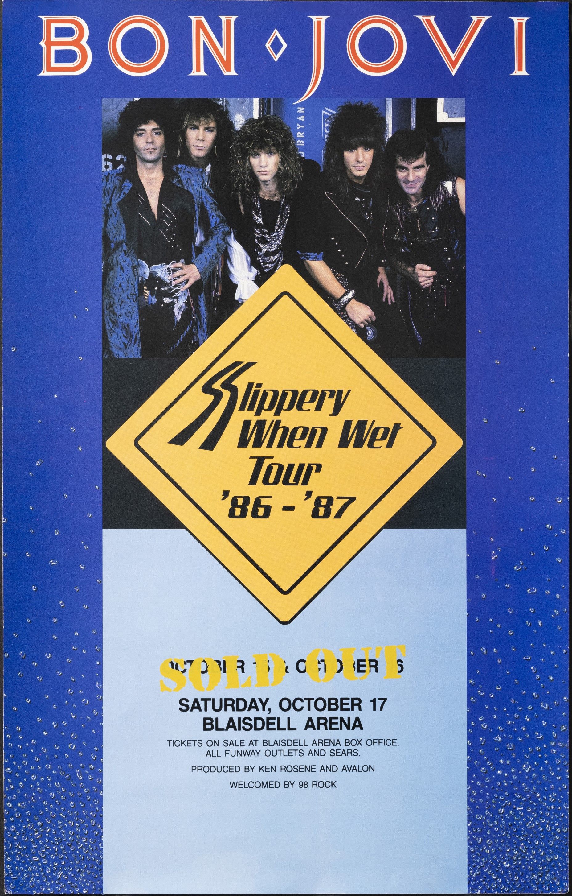 Bon Jovi ツアーパンフレット Slippery When Wet Hawaii​ Poster | Backstage with Bon Jovi