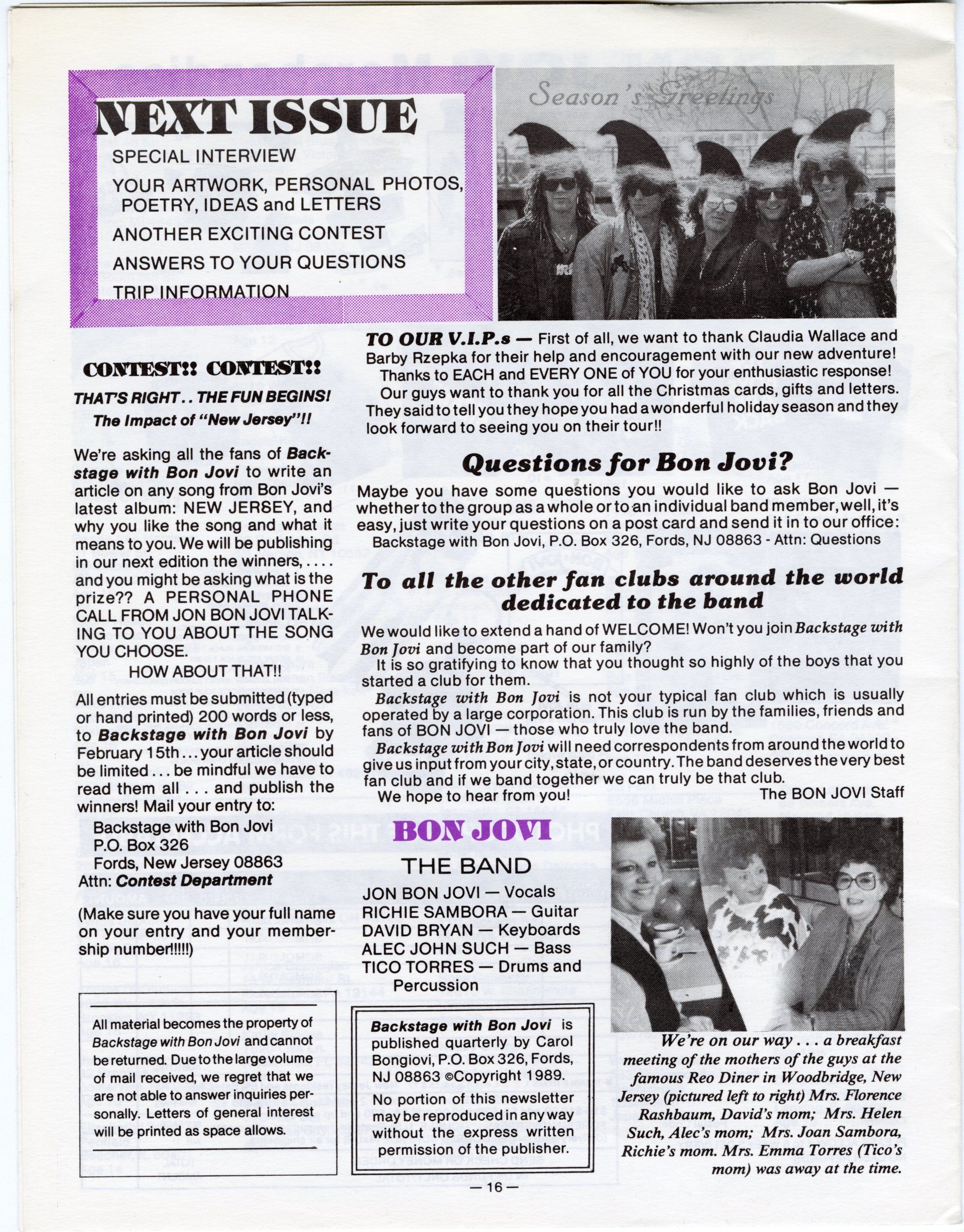 Backstage with Bon Jovi - Volume 1, Issue 1​ | Backstage with Bon Jovi
