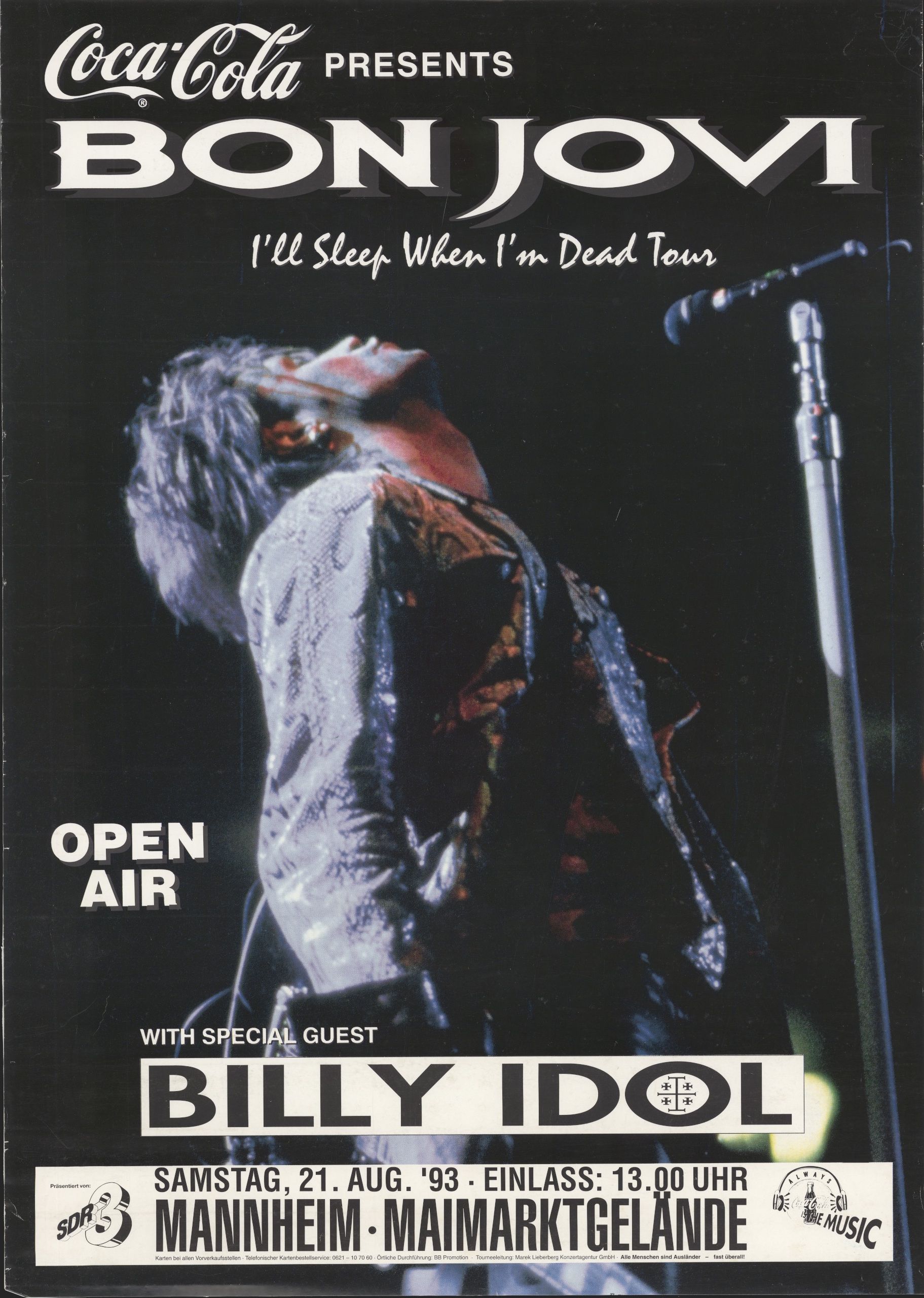 I'll Sleep When I'm Dead Tour Poster - Mannheim, Germany