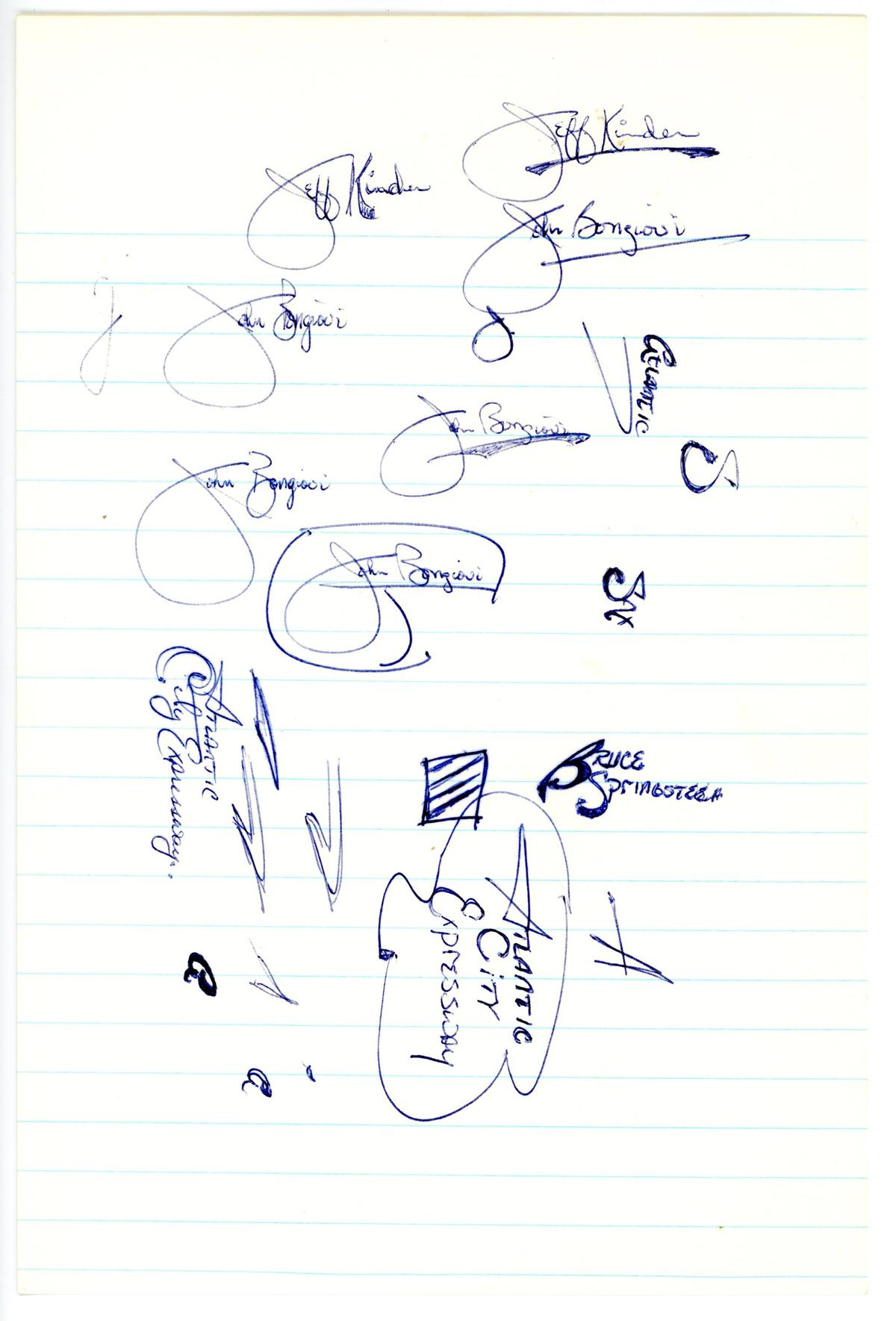 Hand Writing Bon Practice Signatures | Backstage with Bon Jovi