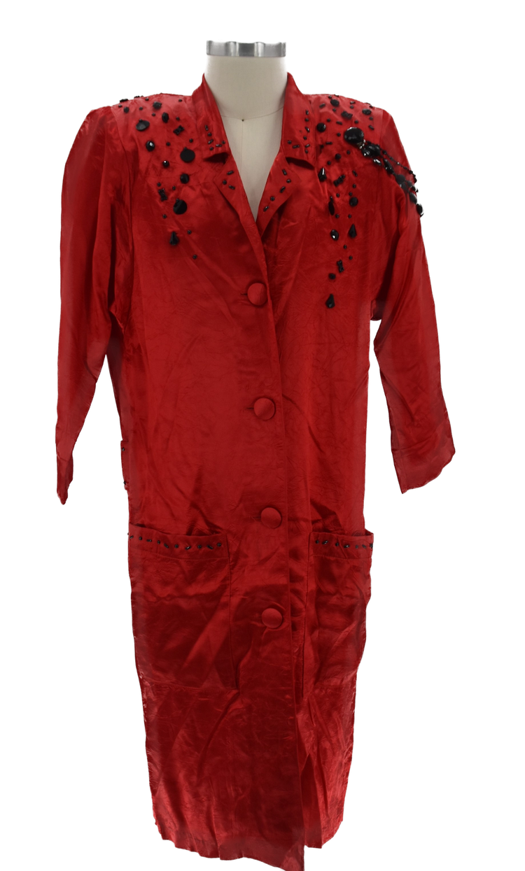 Red Silk Coat Backstage With Bon Jovi Red silk coat backstage with bon jovi