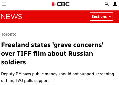 Chrystia Freeland, Toronto International Film Festival, Russians at War
