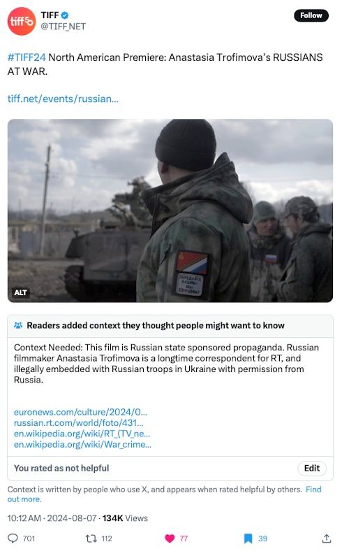 North American Premiere: Anastasia Trofimova’s RUSSIANS AT WAR.