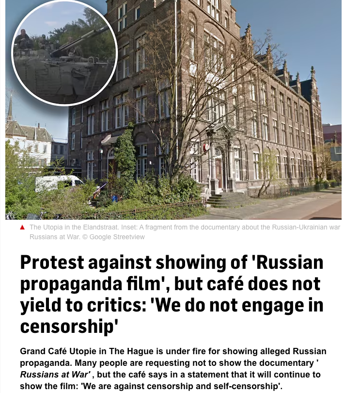 Grand Cafe Utopie, The Hague, Russians at War