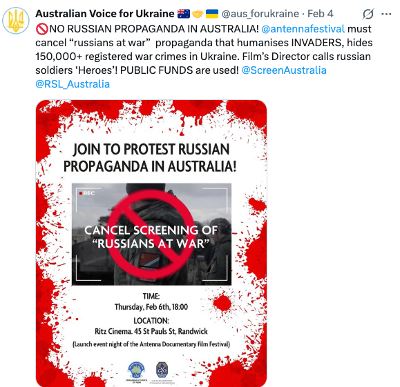 Antenna Documentary Film Festival, Russians at War