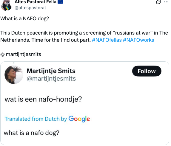 Leiden University, NAFO, Russians at War