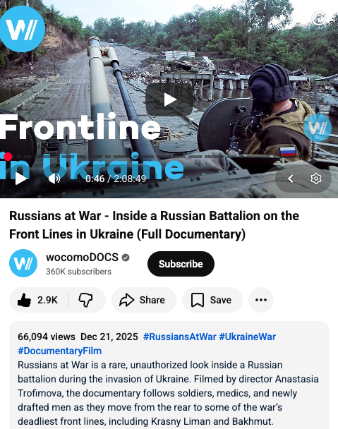 Russians at War, Watch Now, YouTube, Streaming