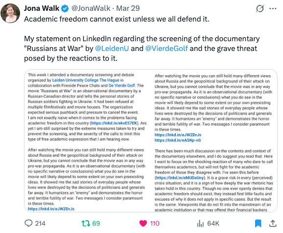 Leiden University, Russians at War