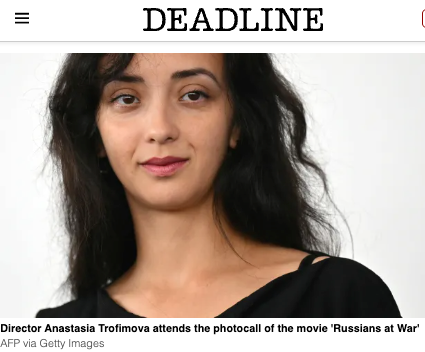 Anastasia Trofimova, Venice Film Festival, Russians at War