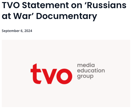 TVO, Russians at War, Toronto International Film Festival