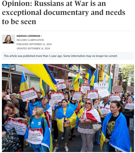 Toronto International Film Festival, Russians at War