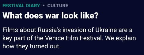Novaya Gazeta, Russians at War, Venice Film Festival