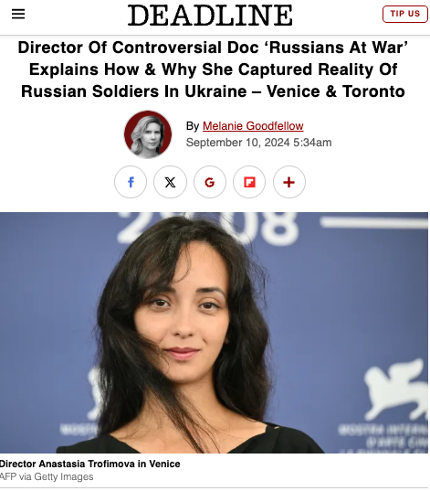 Anastasia Trofimova, Russians at War