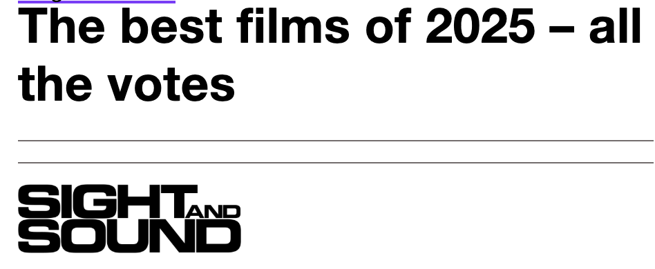 Best Film of 2025, Sight and Sound, Russians at War