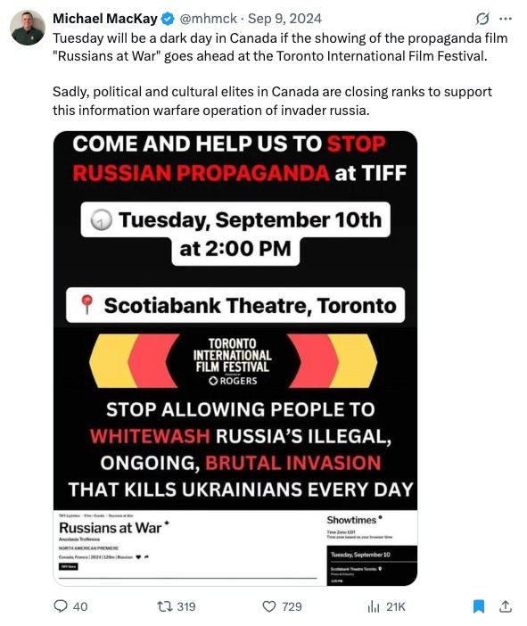 TIFF, Russians at War