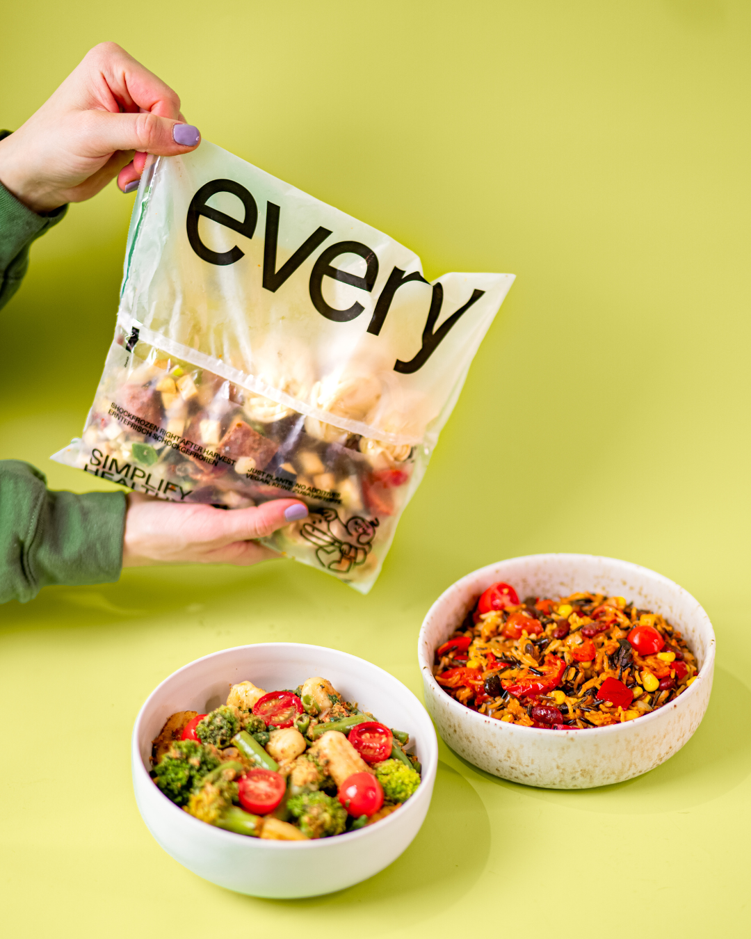 every meal bag and in bowl