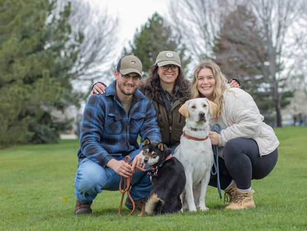 dog owner with dog