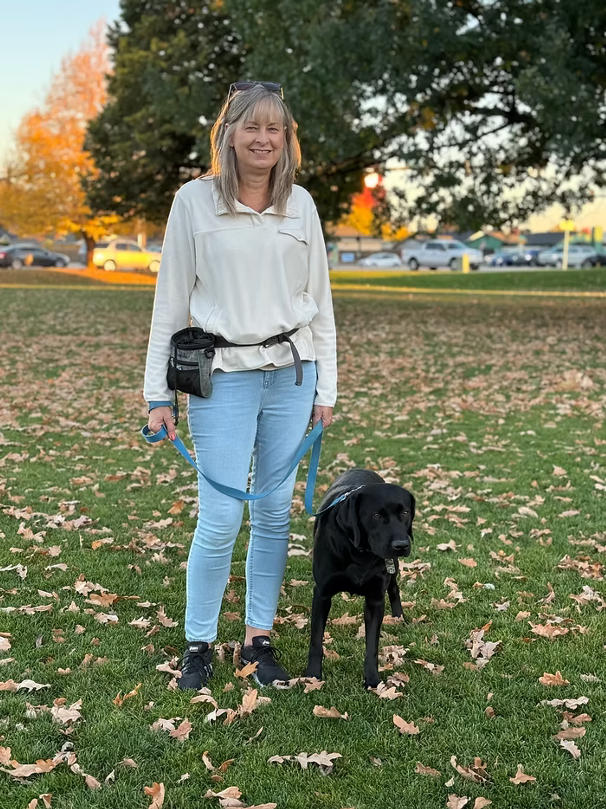 Client and their Labrador