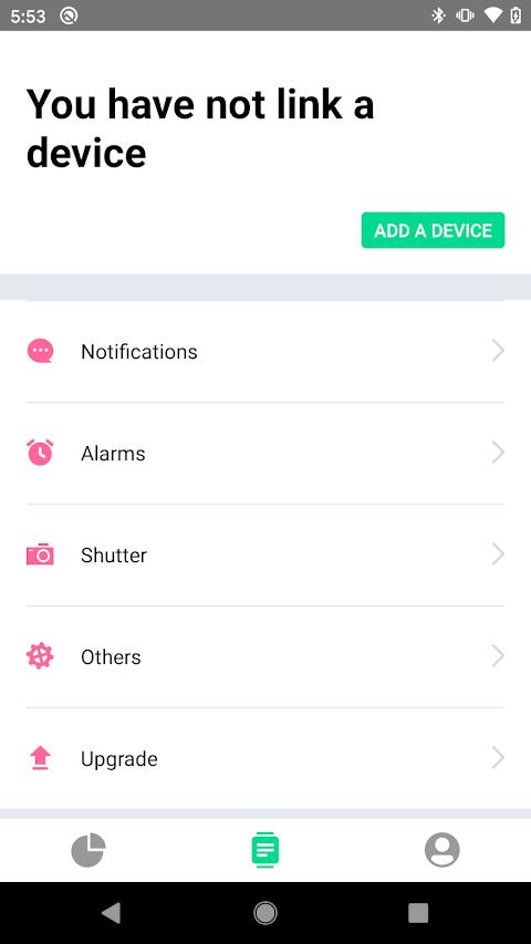 PubuFit app screenshot 3 — smart bracelet health tracking and fitness monitoring