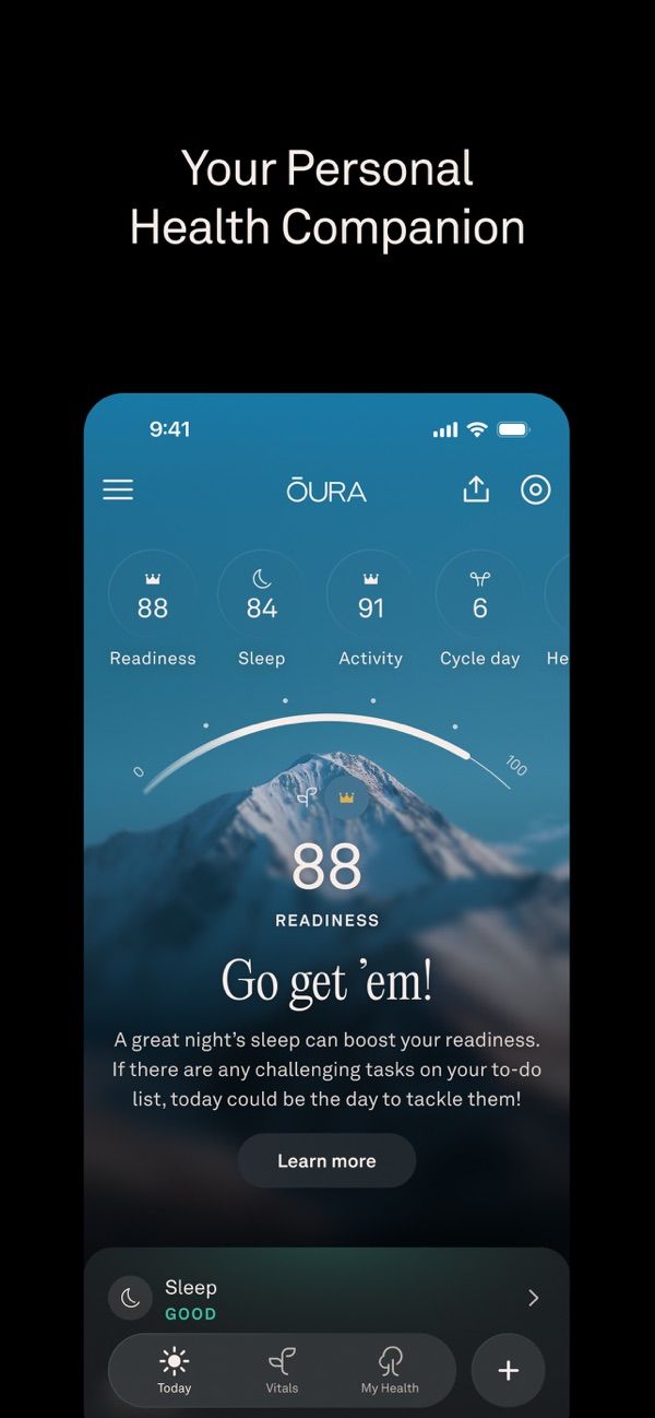 Oura app screenshot 1