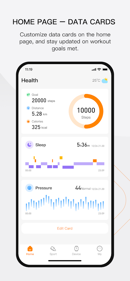 KOSPET FIT app screenshot 2 — rugged smartwatch fitness tracking and health monitoring