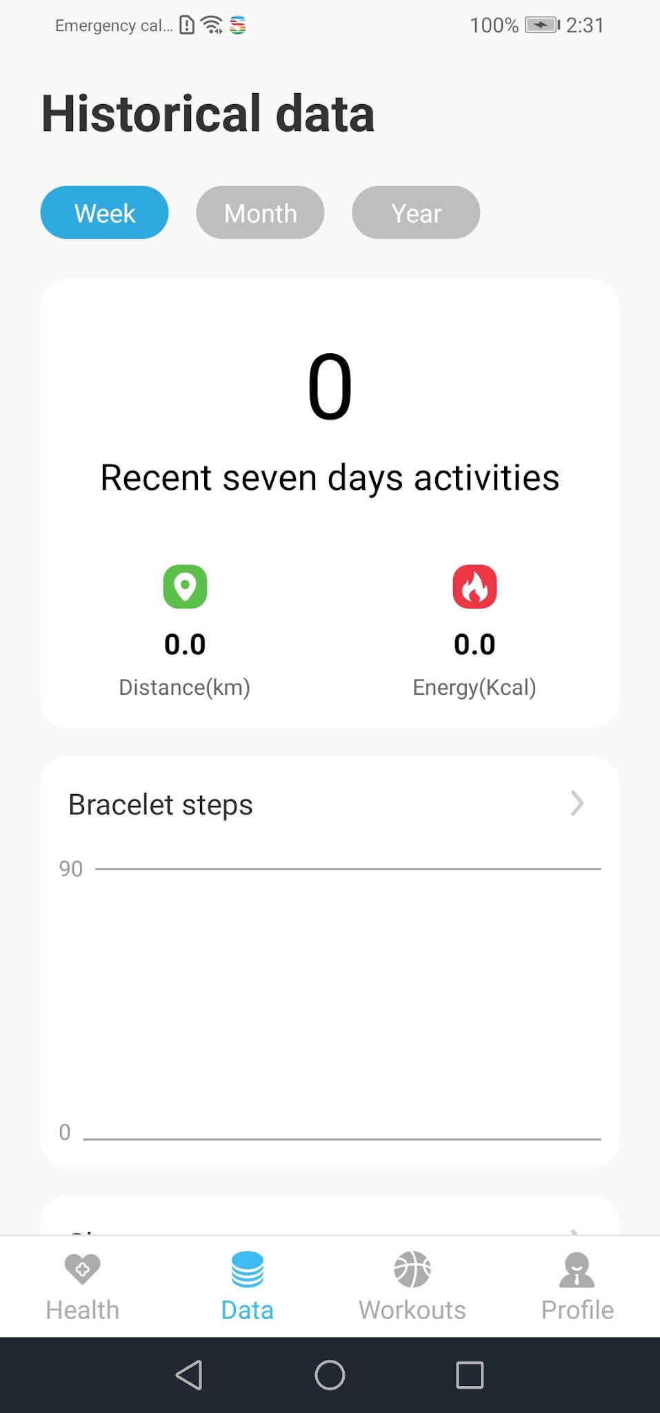 Smartberry app screenshot 2 — health tracking and fitness monitoring interface