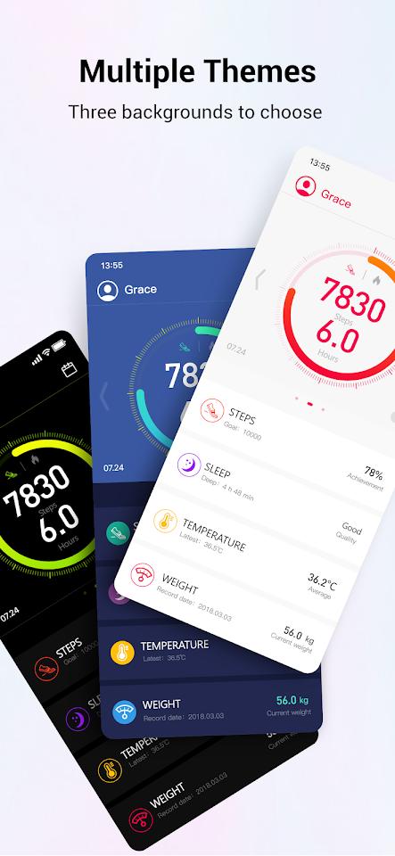 WoFit app screenshot 1 — smartwatch health tracking and fitness monitoring