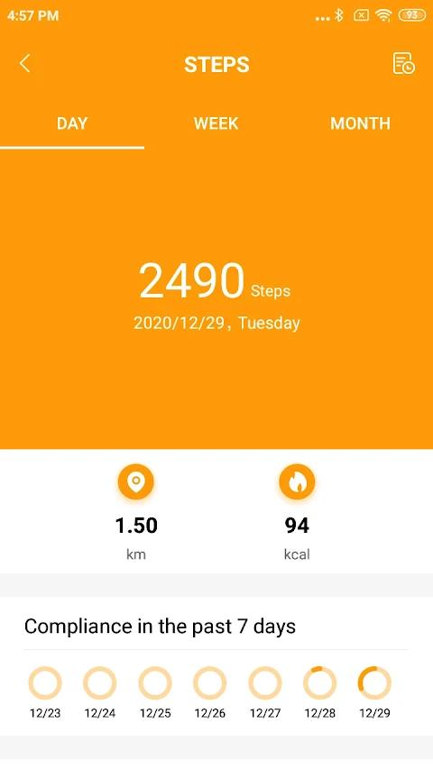 Flow Fit app screenshot 3 — smart bracelet health tracking and fitness monitoring