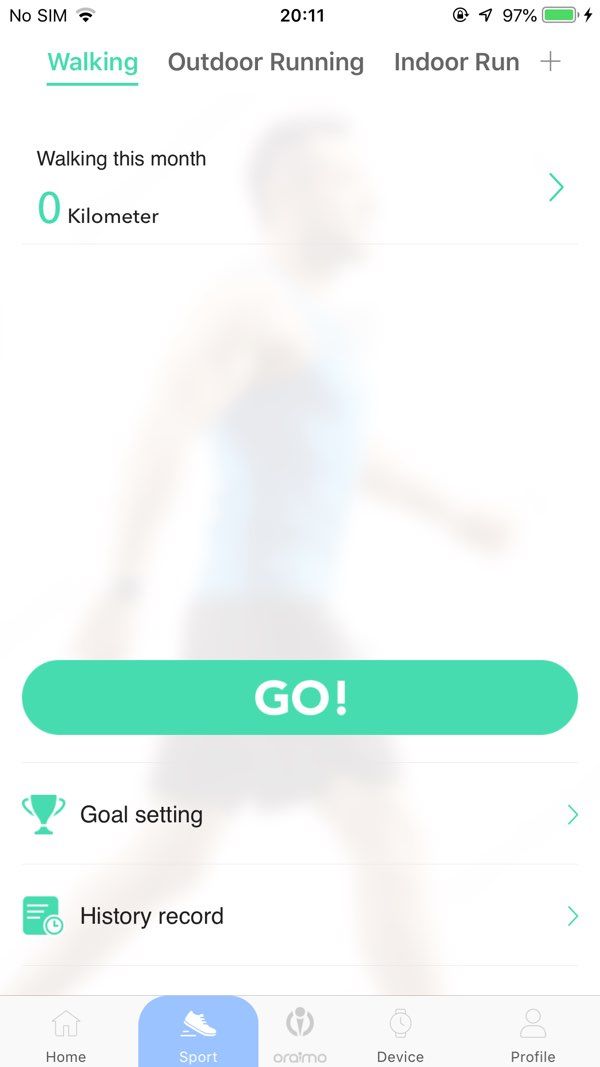 Joywear 2 app screenshot 2 — Oraimo smartwatch health tracking and management