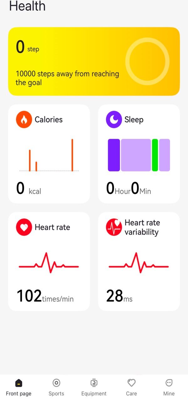 H Wear Pro app screenshot 1 — health tracking and smart wearable management