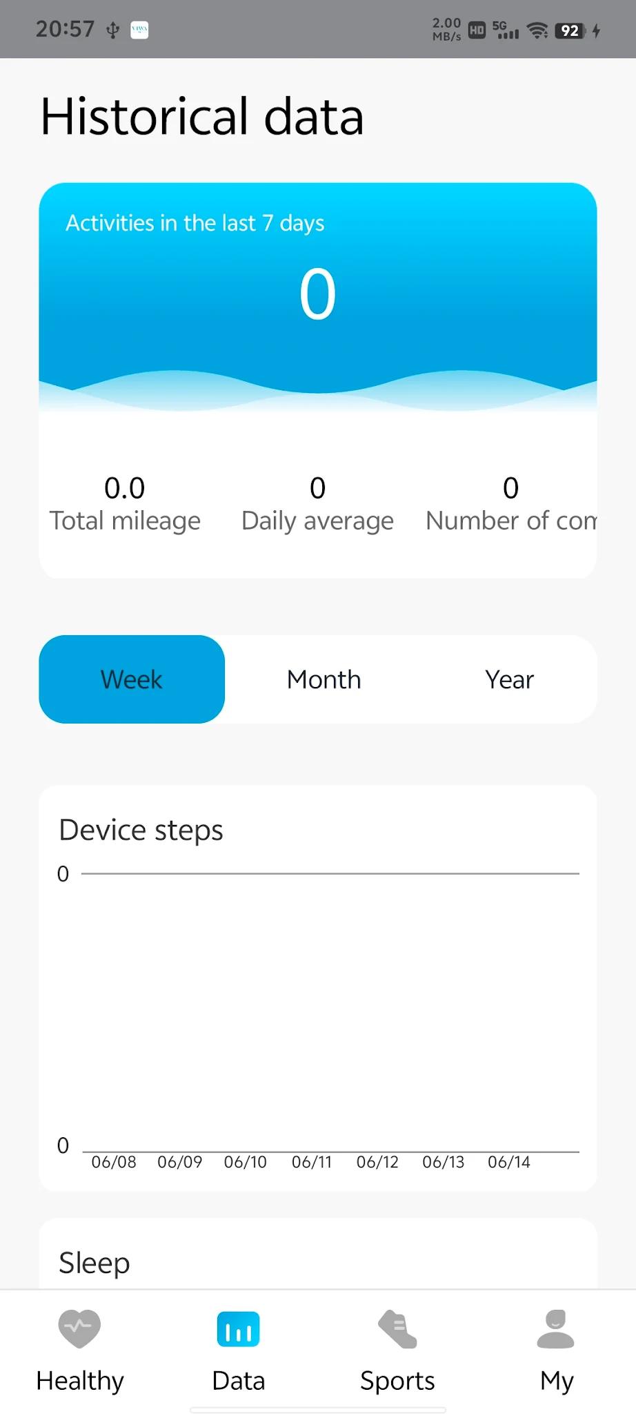 Viwa Fit app screenshot 2 — smartwatch health tracking interface
