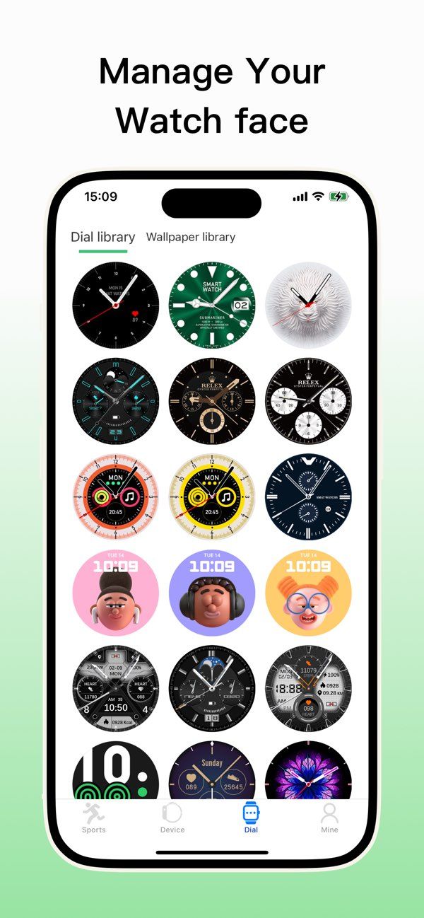 V Band app screenshot 3 — health tracking and smartwatch management
