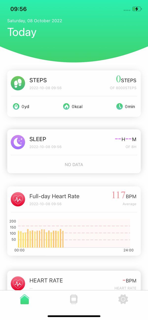 Reflex Active Red app screenshot 3 — activity tracking, sleep monitoring, and smartwatch connectivity