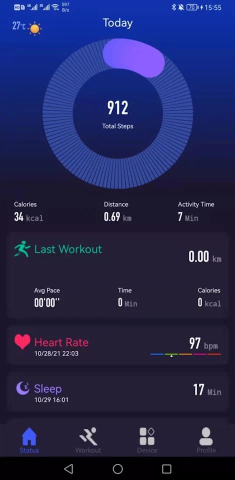 YFit Pro app screenshot 1 — smartwatch fitness tracking and health monitoring