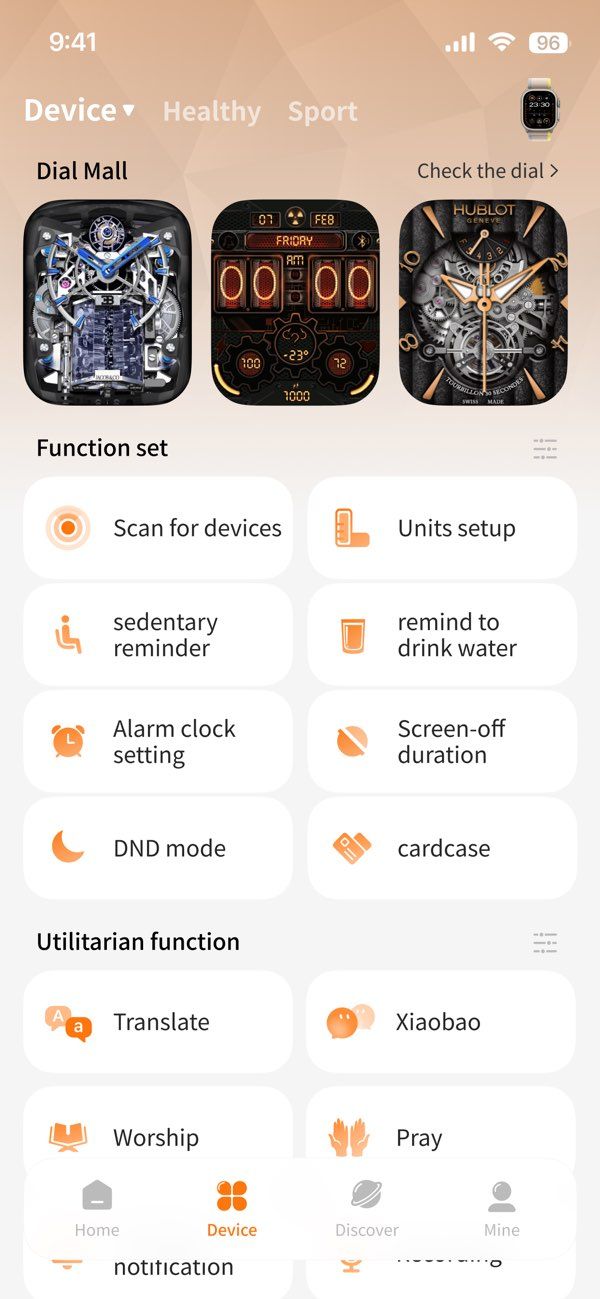 Gs Fit app screenshot 2 — smart device management and health tracking