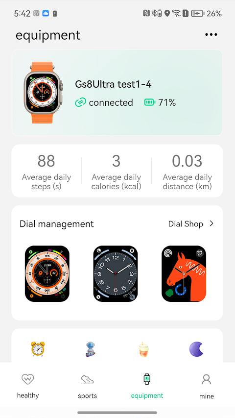 GFit Pro app screenshot 3 — smartwatch health tracking and device management