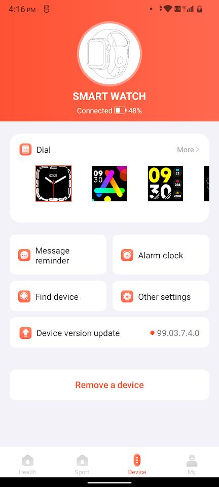 HaiFit app screenshot 3 — health tracking and smart bracelet management