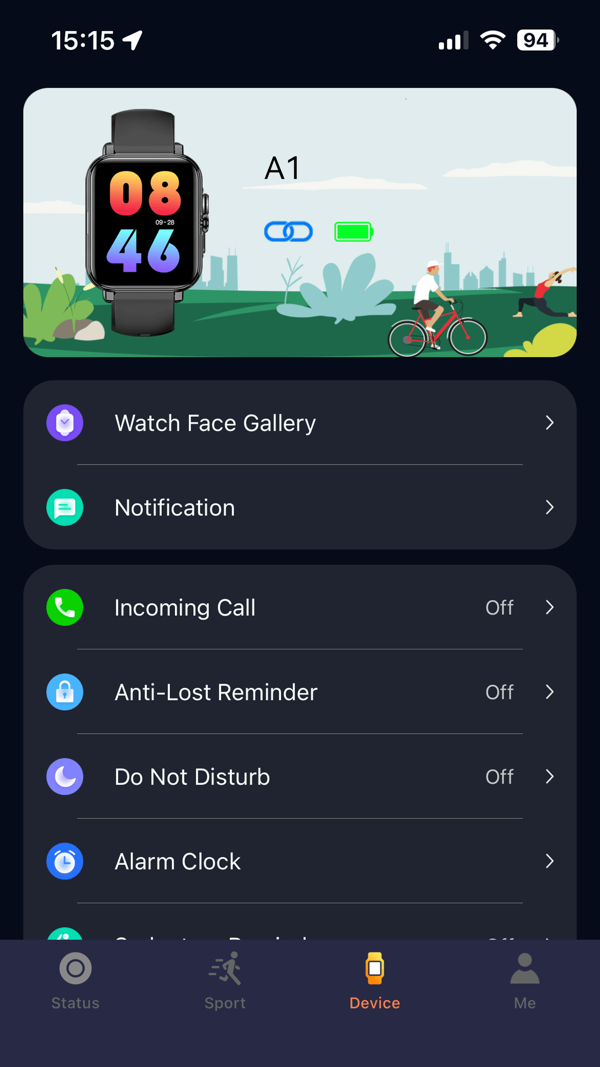 CO-FIT app screenshot 3 — health tracking dashboard and smartwatch data sync