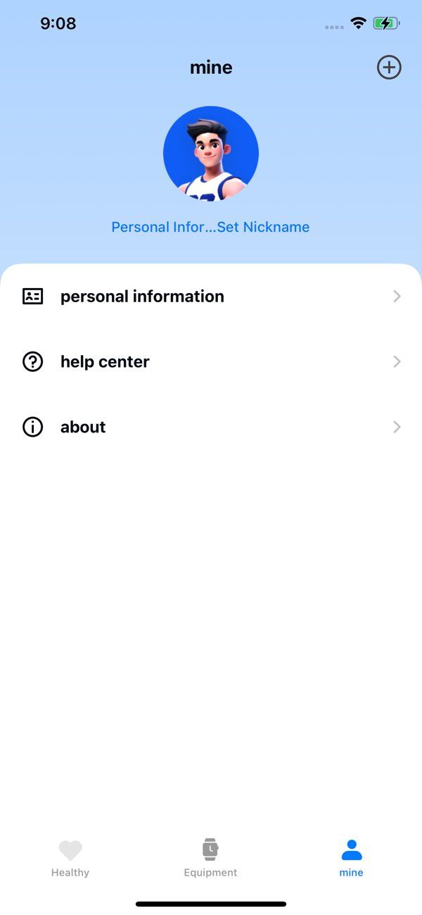 U-Watch app screenshot 1 — smartwatch health tracking and management