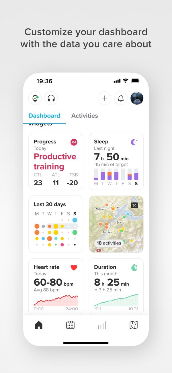 Suunto app screenshot 1