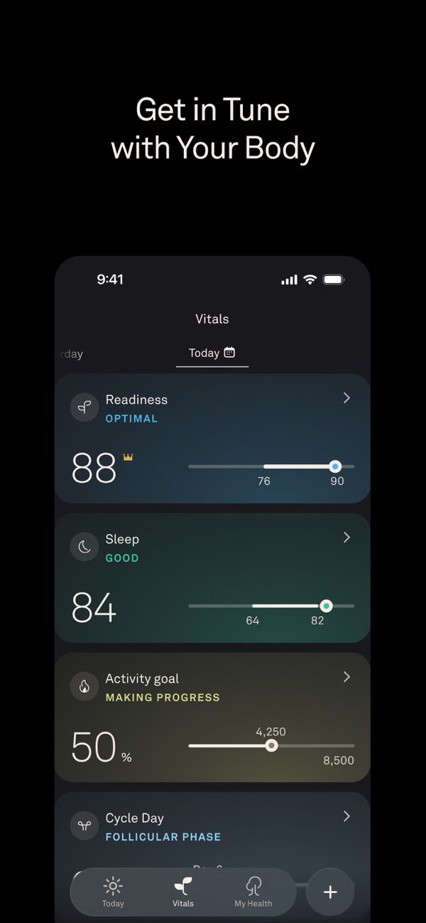Oura app screenshot 2