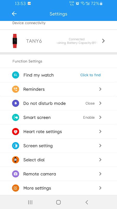 iband app screenshot 3 — smartwatch health tracking and fitness monitoring