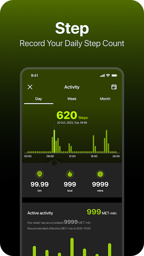 Dare Fit app screenshot 2 — smartwatch health tracking and fitness monitoring