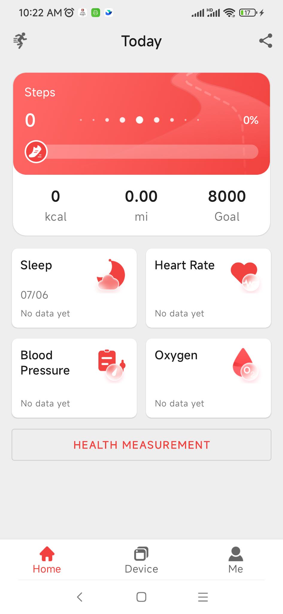 SM HEALTH PRO app screenshot 1 — Swiss Military DOM2 smartwatch health tracking interface