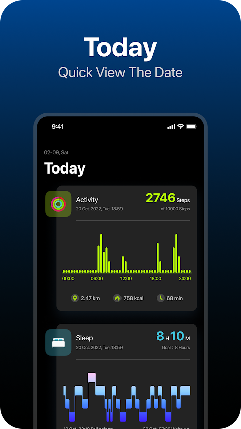 Dare Fit app screenshot 1 — smartwatch health tracking and fitness monitoring