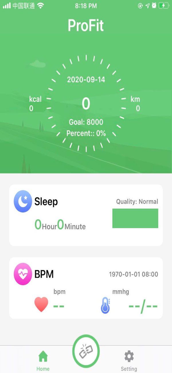 ProFit Band app screenshot 2 — fitness band health tracking and management